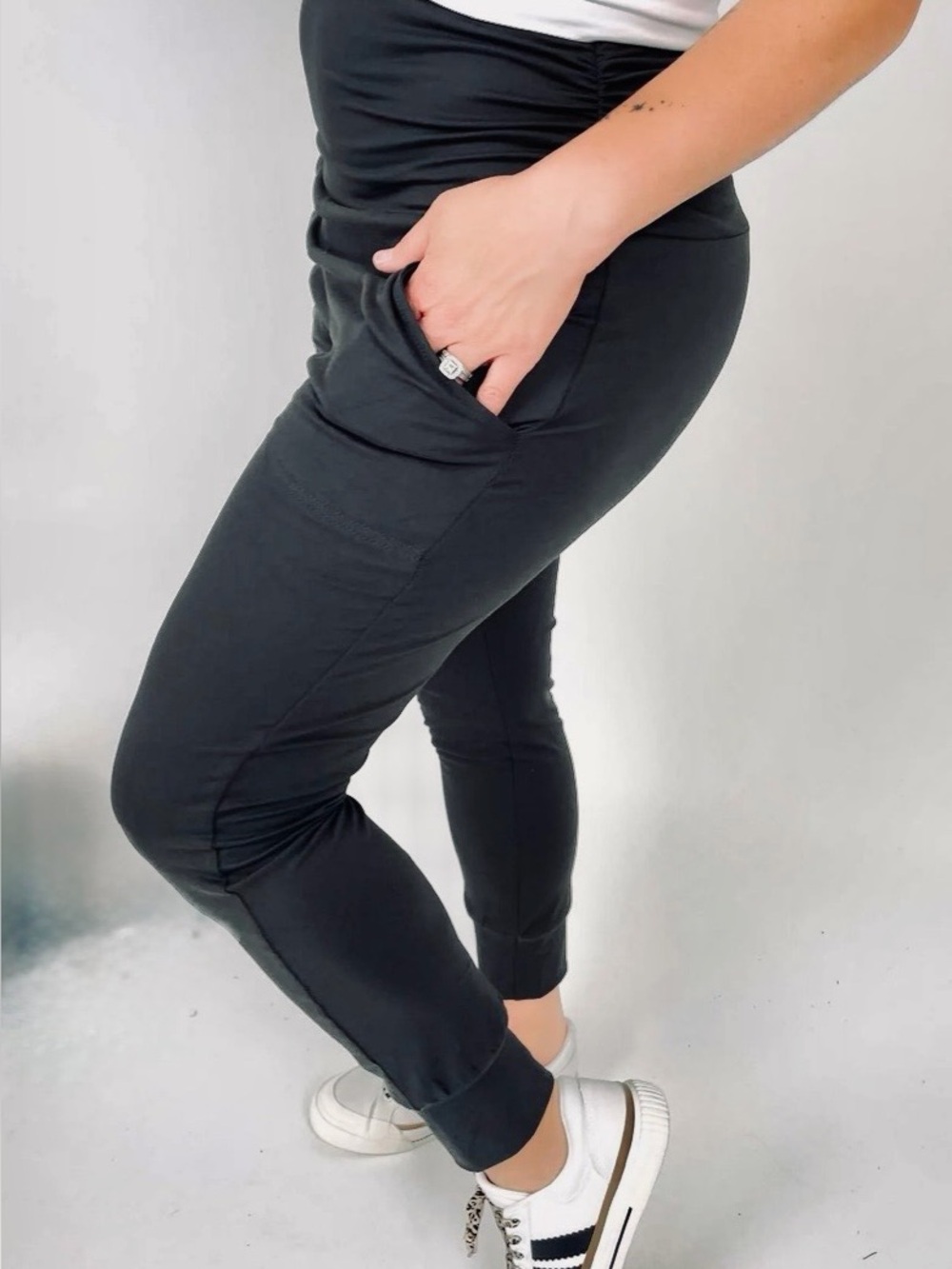 Shirley & Stone “Haley”Ruched Waist Joggers - Picture 2 of 16